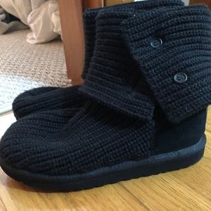 Black Knit Uggs